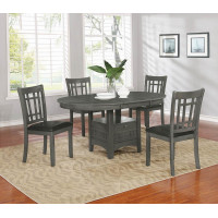 Coaster Furniture 108211 Lavon Dining Table with Storage Medium Grey